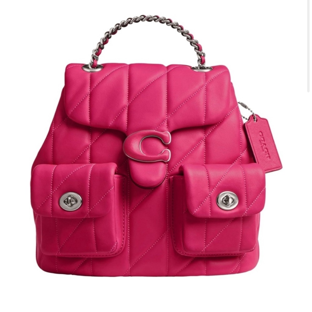 Coach Quilted Tabby Backpack in Dragonfruit